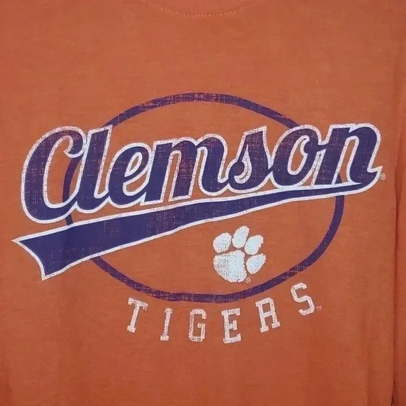 Mens Colosseum Clemson Orange All In Long-Sleeved Shirt Size S - Picture 2 of 6